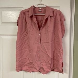 Pink Button Up Top